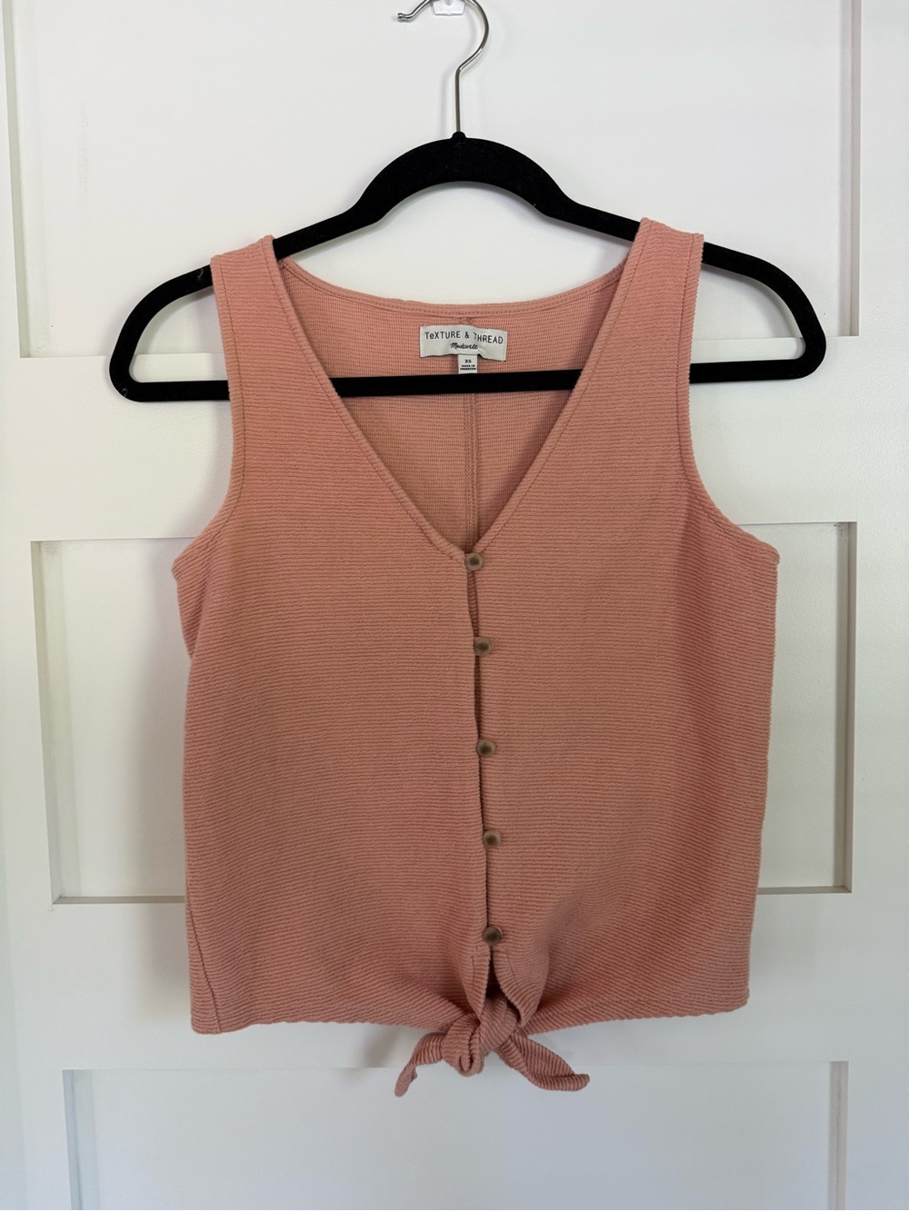 Madewell Texture & Thread Ribbed Tie Tank